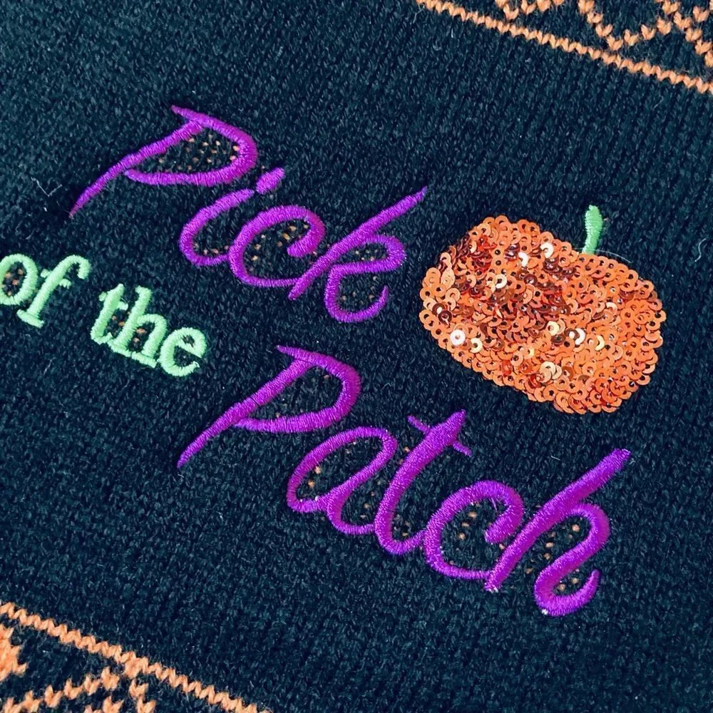 Halloween Pumpkin Dog Pick of the Patch Fall Pet Sweater